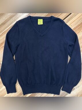 J.Crew Crewcuts V Neck Pullover Sweater Navy Blue Boys Size 4/5